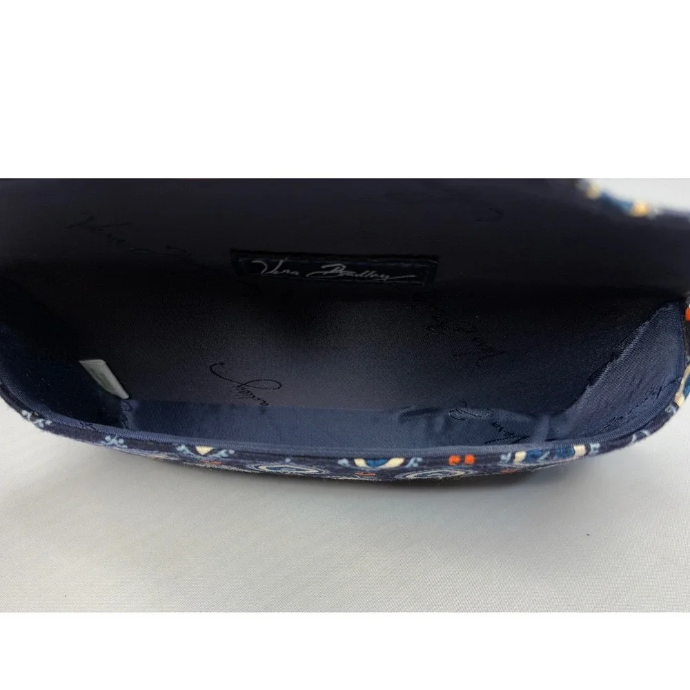 Vera Bradley Navy Blue Paisley Hard Eyeglass Case Sunglasses Holder